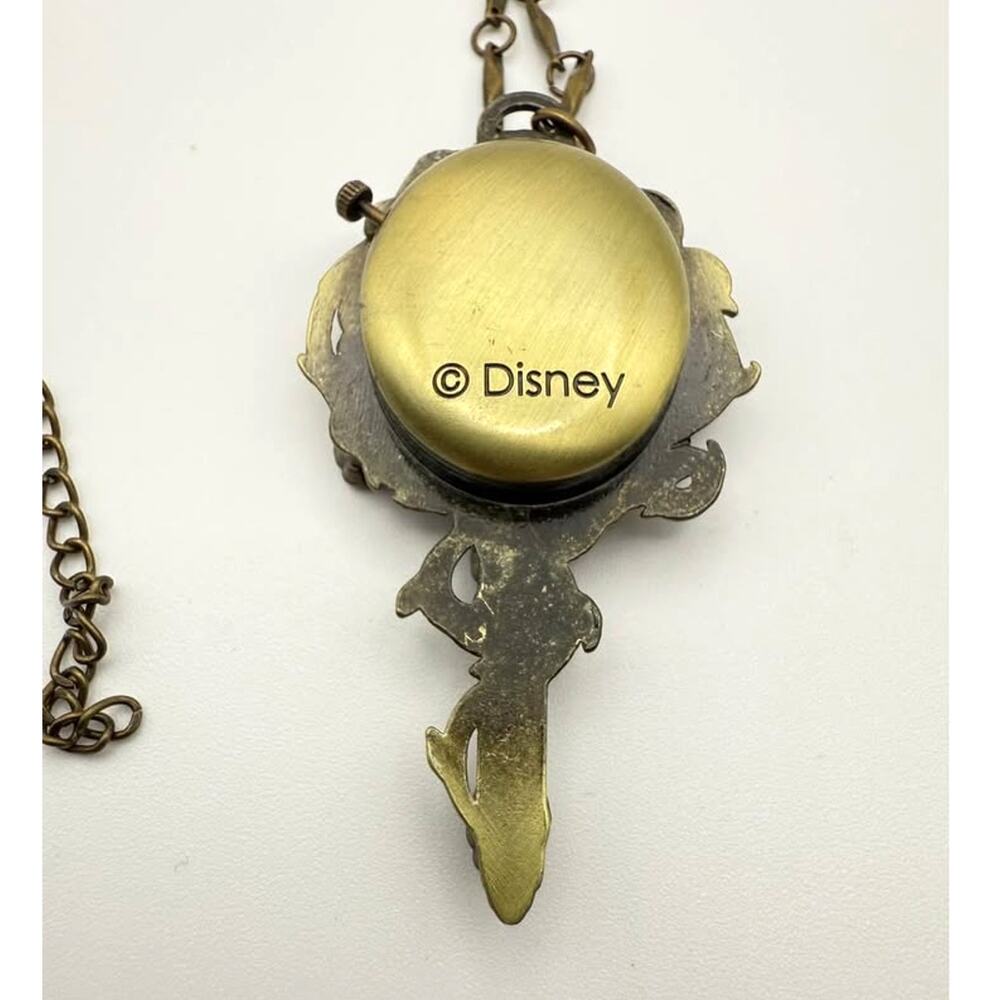 Disney Beauty And The Beast Rose Clock Necklace |… - image 3